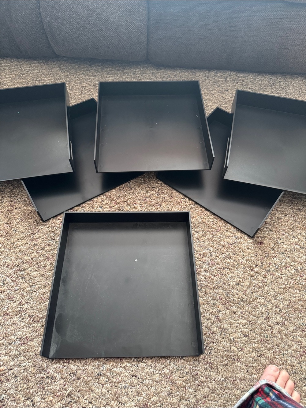 Black Tablet Storage Tray - 12x12 single